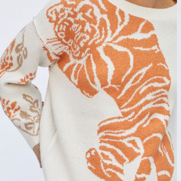 Anthropologie Pilcro Tiger Sweater - XL- NWT-Sold Out - Picture 3 of 10